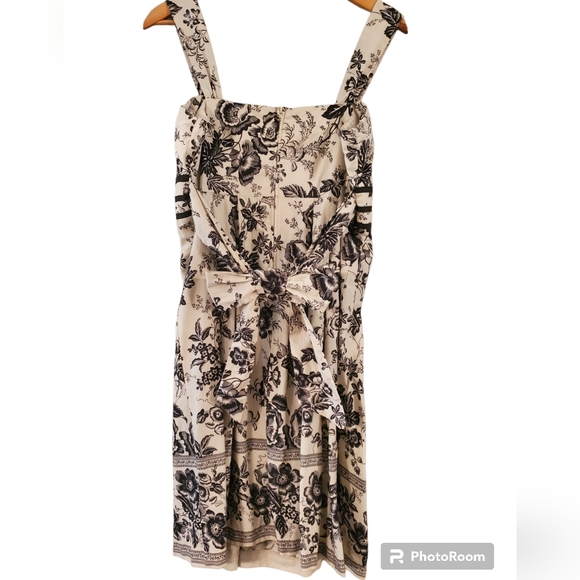 Kim Rogers Spring Dress Black and Tan Floral Size 12P - Picture 3 of 9